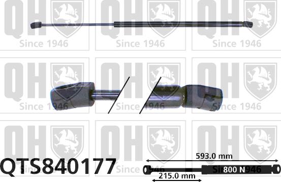 Quinton Hazell QTS840177 - Газовая пружина, упор autospares.lv