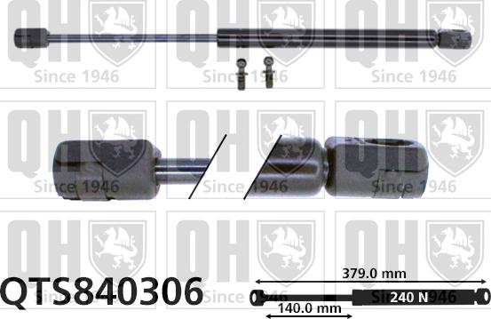 Quinton Hazell QTS840306 - Газовая пружина, упор autospares.lv