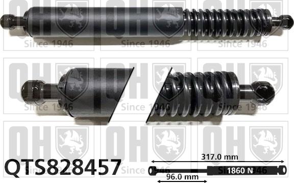 Quinton Hazell QTS828457 - Газовая пружина, упор autospares.lv