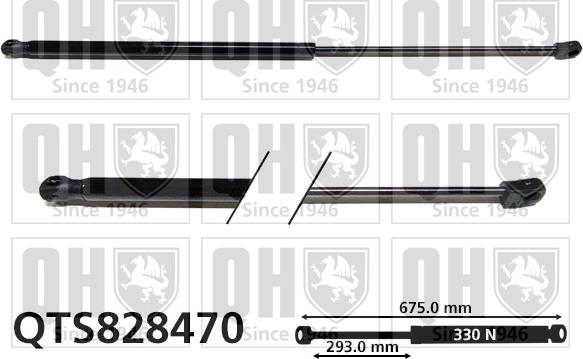 Quinton Hazell QTS828470 - Газовая пружина, капот autospares.lv