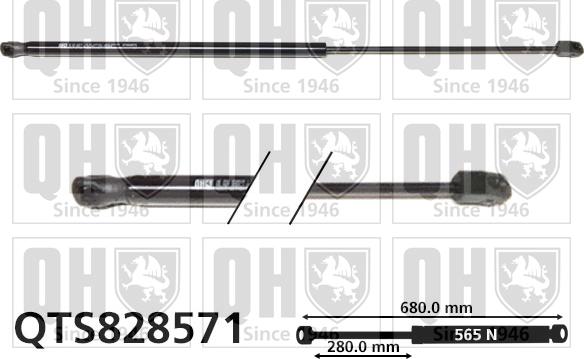 Quinton Hazell QTS828571 - Газовая пружина, упор autospares.lv