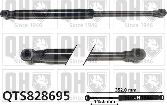 Quinton Hazell QTS828695 - Газовая пружина, упор autospares.lv