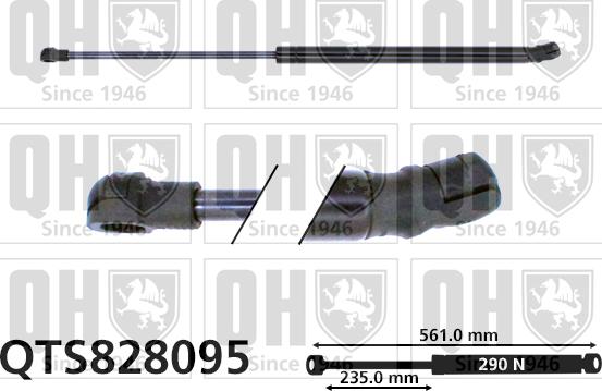 Quinton Hazell QTS828095 - Газовая пружина, упор autospares.lv