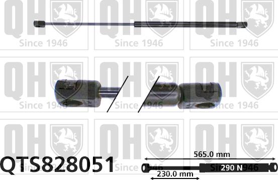 Quinton Hazell QTS828051 - Газовая пружина, капот autospares.lv