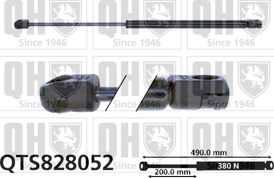 Quinton Hazell QTS828052 - Газовая пружина, упор autospares.lv