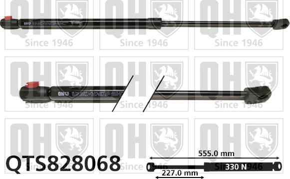 Quinton Hazell QTS828068 - Газовая пружина, капот autospares.lv