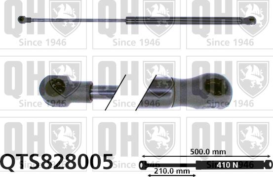 Quinton Hazell QTS828005 - Газовая пружина, упор autospares.lv