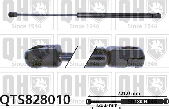 Quinton Hazell QTS828010 - Газовая пружина, капот autospares.lv