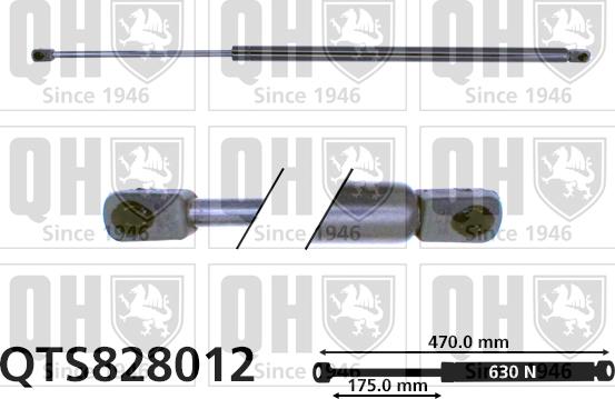 Quinton Hazell QTS828012 - Газовая пружина, упор autospares.lv