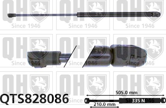 Quinton Hazell QTS828086 - Газовая пружина, упор autospares.lv