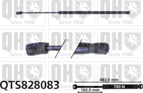 Quinton Hazell QTS828083 - Газовая пружина, упор autospares.lv