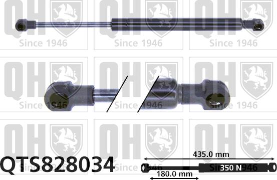 Quinton Hazell QTS828034 - Газовая пружина, упор autospares.lv