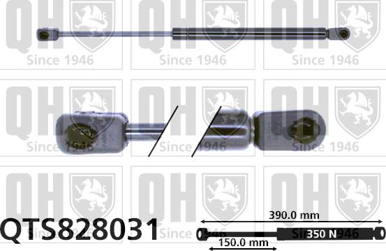 Quinton Hazell QTS828031 - Газовая пружина, упор autospares.lv