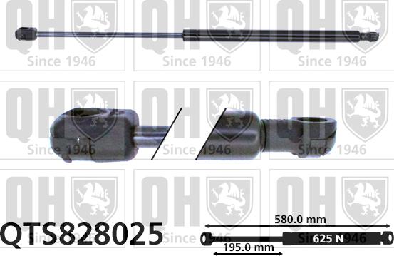 Quinton Hazell QTS828025 - Газовая пружина, упор autospares.lv