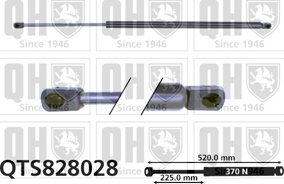 Quinton Hazell QTS828028 - Газовая пружина, упор autospares.lv