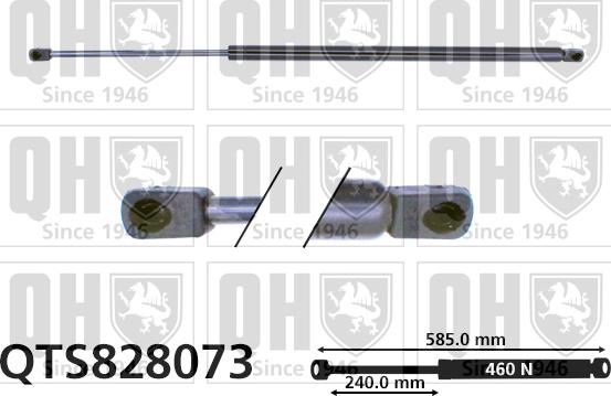 Quinton Hazell QTS828073 - Газовая пружина, упор autospares.lv