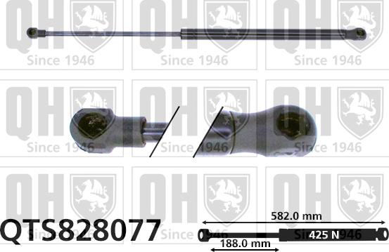 Quinton Hazell QTS828077 - Газовая пружина, упор autospares.lv