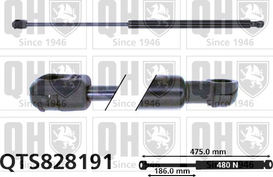 Quinton Hazell QTS828191 - Газовая пружина, упор autospares.lv