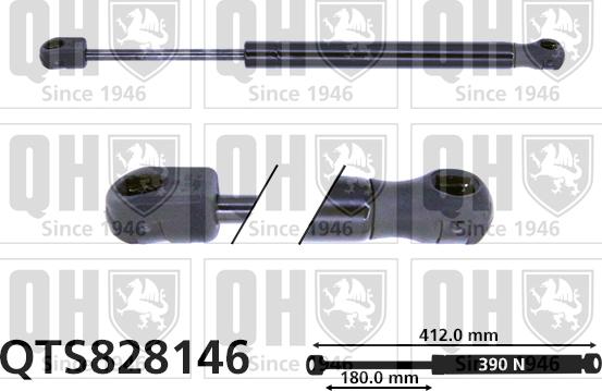 Quinton Hazell QTS828146 - Газовая пружина, капот autospares.lv