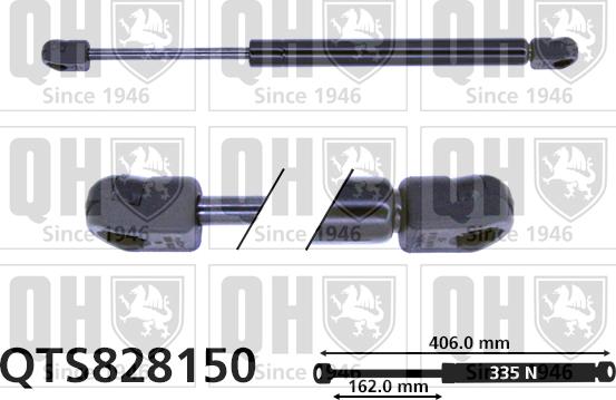 Quinton Hazell QTS828150 - Газовая пружина, упор autospares.lv