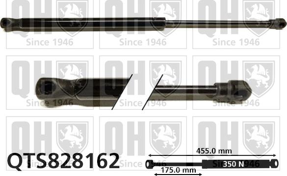 Quinton Hazell QTS828162 - Газовая пружина, упор autospares.lv