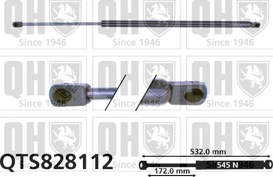 Quinton Hazell QTS828112 - Газовая пружина, упор autospares.lv