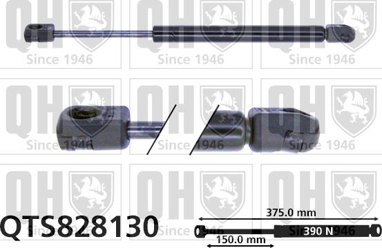 Quinton Hazell QTS828130 - Газовая пружина, упор autospares.lv