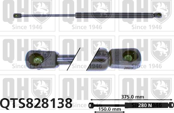 Quinton Hazell QTS828138 - Газовая пружина, капот autospares.lv