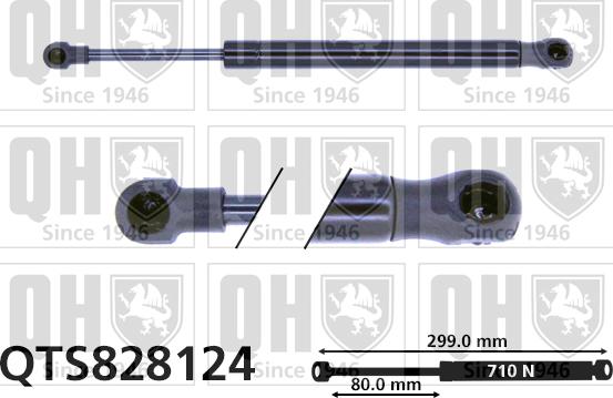 Quinton Hazell QTS828124 - Газовая пружина, упор autospares.lv