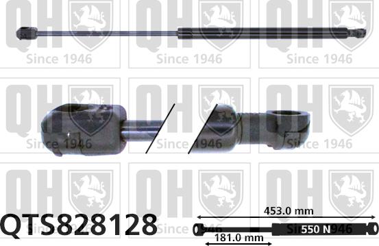 Quinton Hazell QTS828128 - Газовая пружина, упор autospares.lv