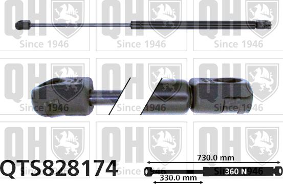 Quinton Hazell QTS828174 - Газовая пружина, капот autospares.lv