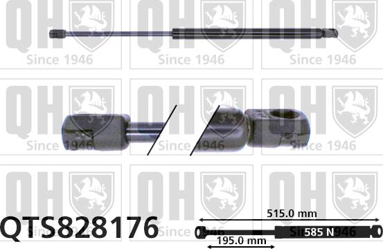 Quinton Hazell QTS828176 - Газовая пружина, упор autospares.lv