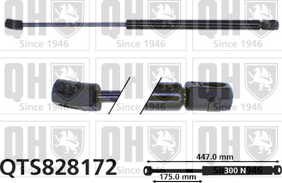 Quinton Hazell QTS828172 - Газовая пружина, капот autospares.lv