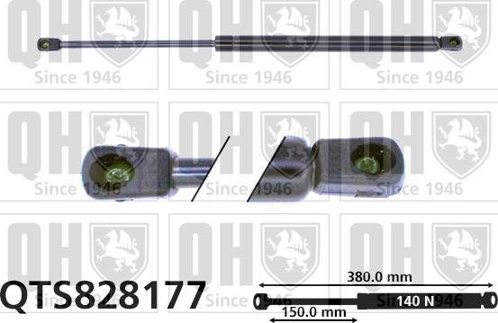 Quinton Hazell QTS828177 - Газовая пружина, заднее стекло autospares.lv