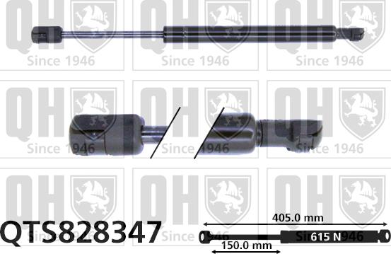 Quinton Hazell QTS828347 - Газовая пружина, упор autospares.lv