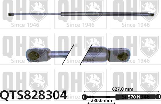 Quinton Hazell QTS828304 - Газовая пружина, упор autospares.lv