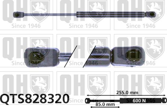 Quinton Hazell QTS828320 - Газовая пружина, упор autospares.lv