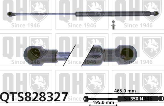 Quinton Hazell QTS828327 - Газовая пружина, упор autospares.lv