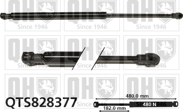 Quinton Hazell QTS828377 - Газовая пружина, упор autospares.lv