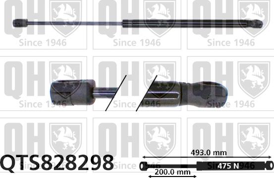 Quinton Hazell QTS828298 - Газовая пружина, упор autospares.lv