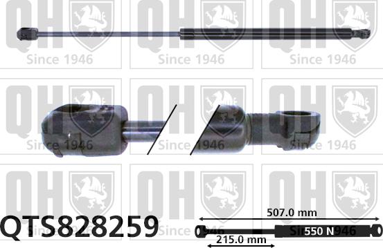 Quinton Hazell QTS828259 - Газовая пружина, упор autospares.lv