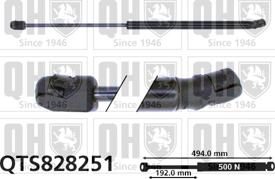 Quinton Hazell QTS828251 - Газовая пружина, упор autospares.lv