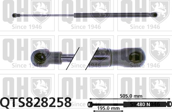 Quinton Hazell QTS828258 - Газовая пружина, упор autospares.lv