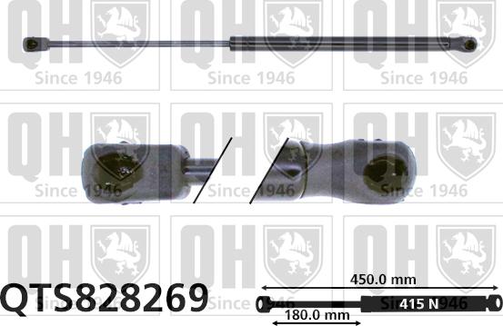 Quinton Hazell QTS828269 - Газовая пружина, упор autospares.lv