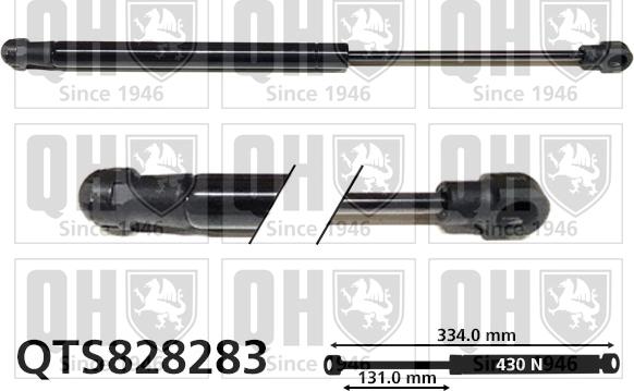 Quinton Hazell QTS828283 - Газовая пружина, заднее стекло autospares.lv