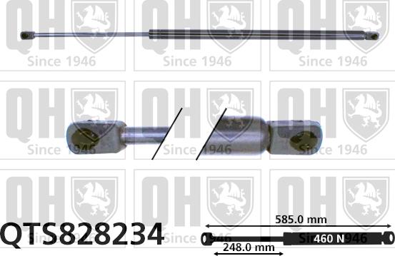 Quinton Hazell QTS828234 - Газовая пружина, упор autospares.lv