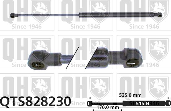 Quinton Hazell QTS828230 - Газовая пружина, упор autospares.lv