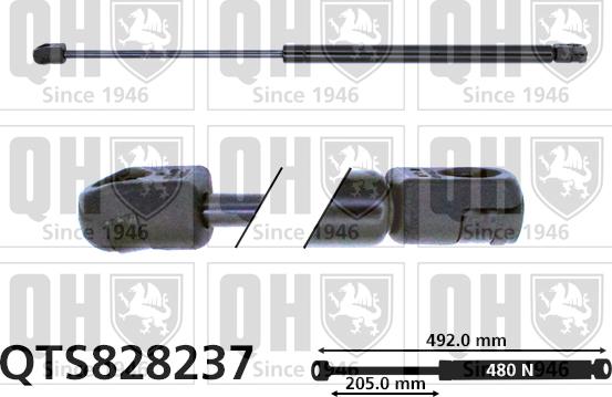 Quinton Hazell QTS828237 - Газовая пружина, упор autospares.lv