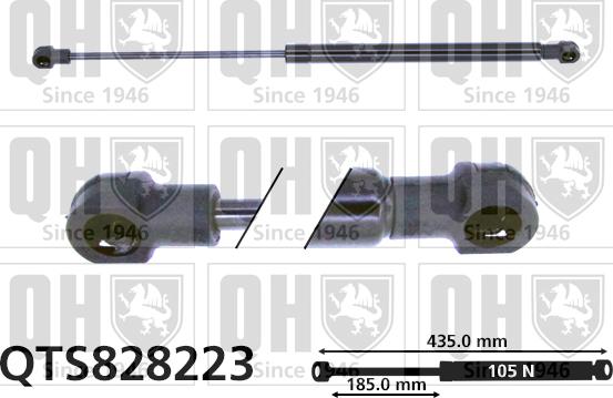 Quinton Hazell QTS828223 - Газовая пружина, заднее стекло autospares.lv