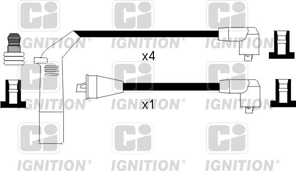 Quinton Hazell XC915 - Комплект проводов зажигания autospares.lv